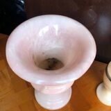 Small lot vase, alabaster container box.