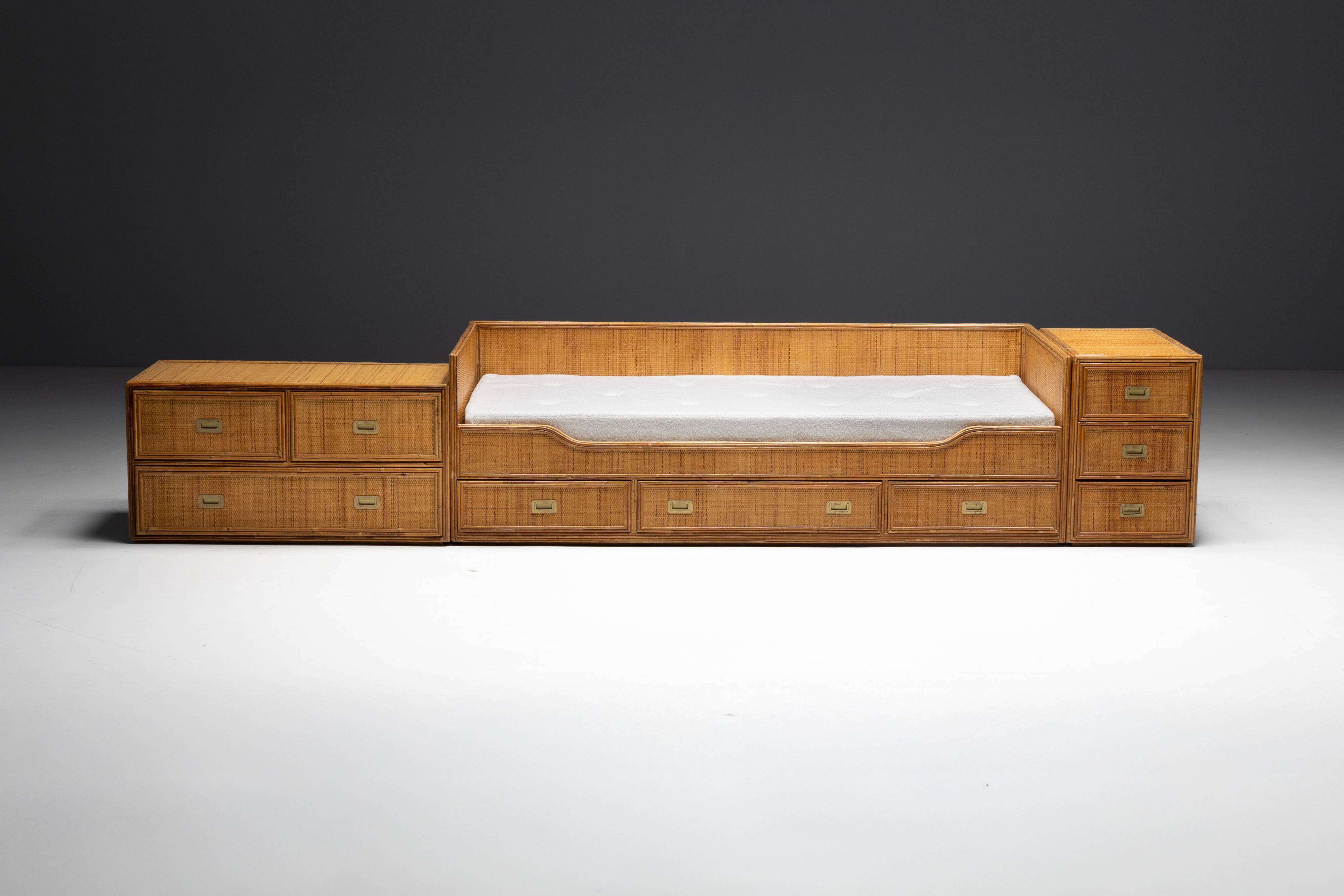 Bamboo Daybed by Vivai Del Sud, Italy, 1970s