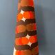 Orange ceramic West Germany floor lamp with dotted shade