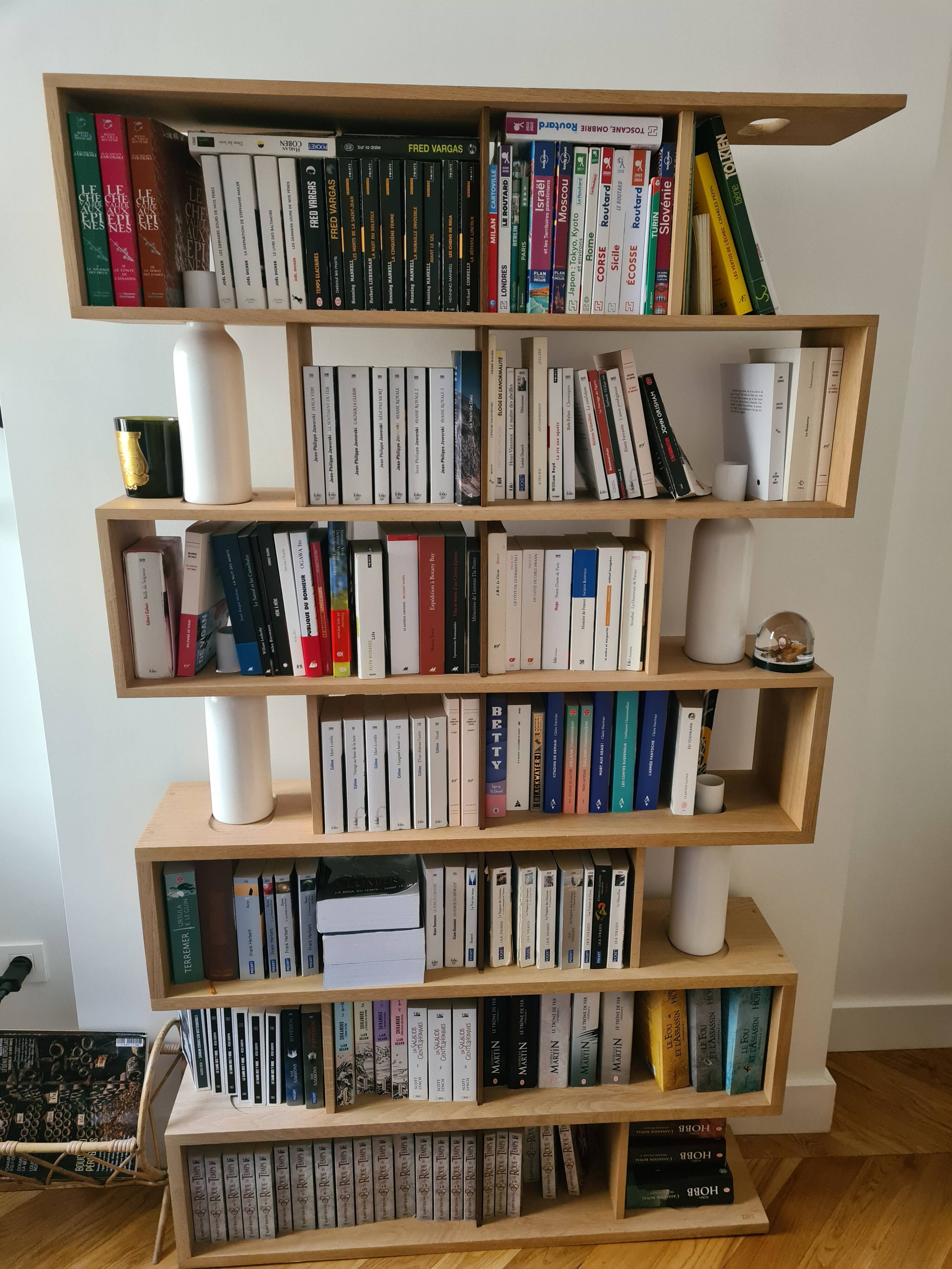 Solid oak bookcase - Bibliofleur Drugeot