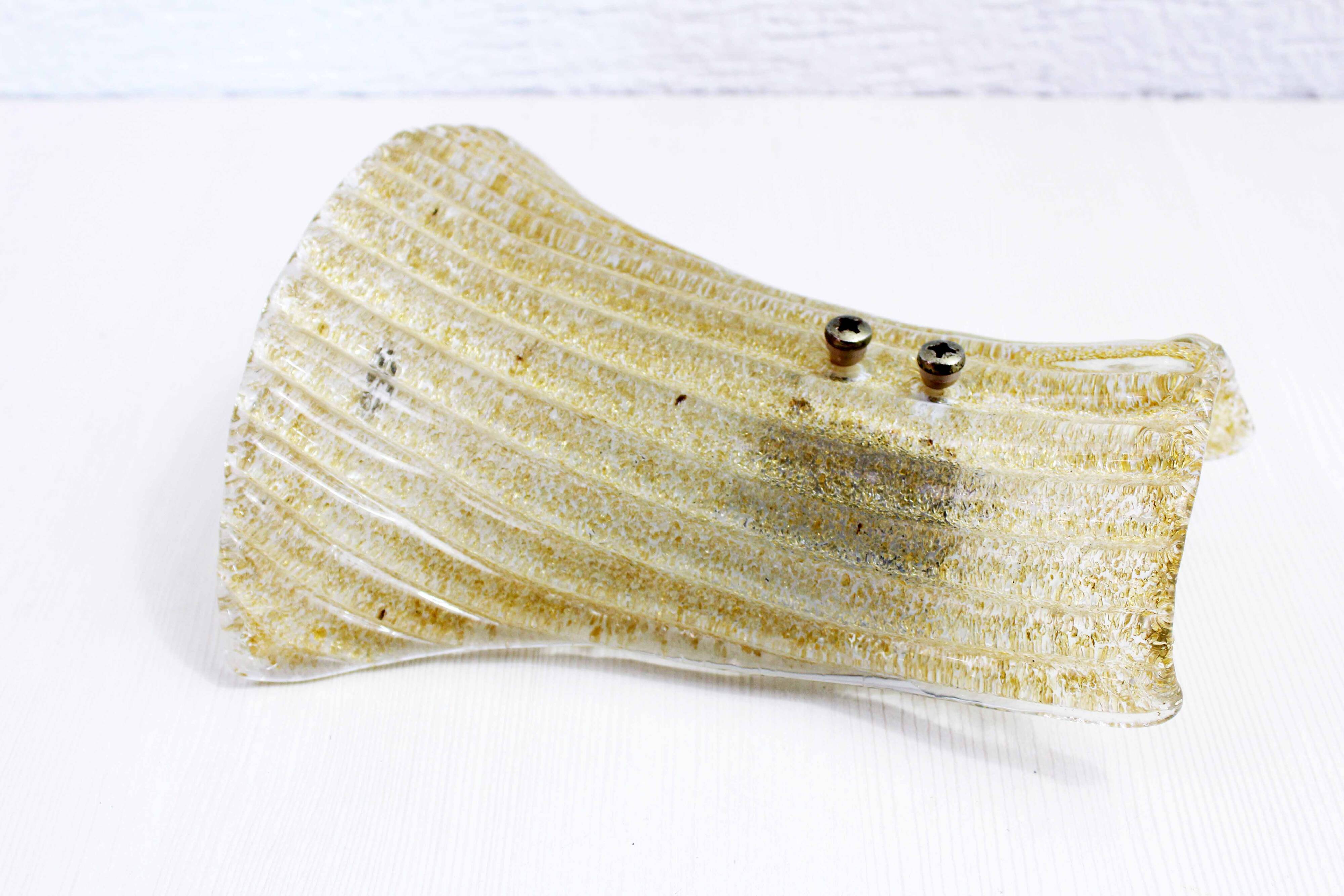 Gold glass wall light