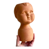 Vintage terracotta kids head vase