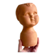 Vintage terracotta kids head vase