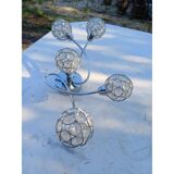 Vintage chrome metal pendant light