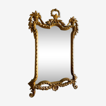 Miroir bois sculpté style régence