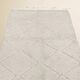 Beni Ouarain Berber Rug • Minimalist white diamond design