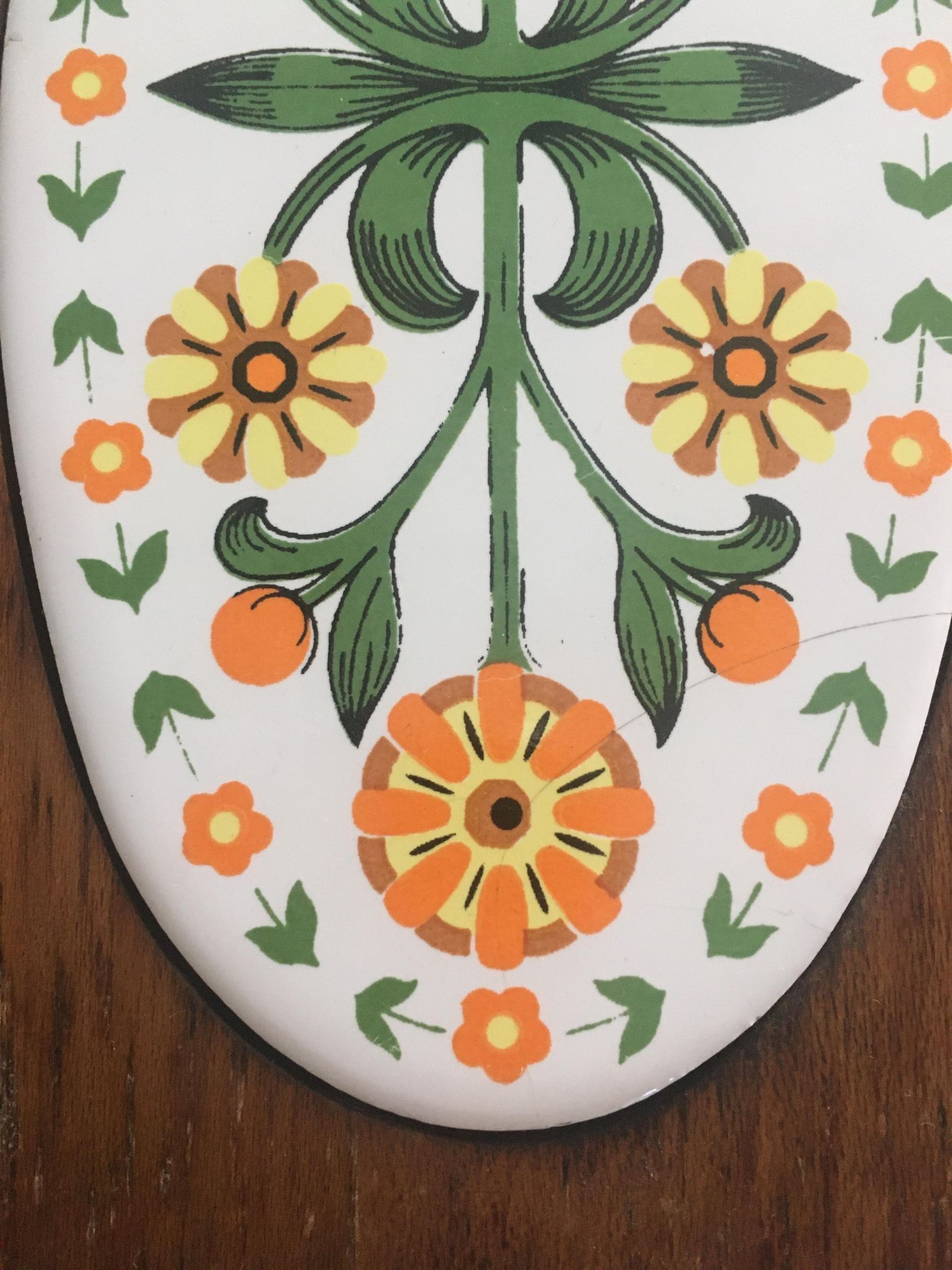 Vintage cheese board in wood and earthenware