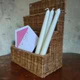 Vintage wicker wall basket