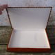 Vintage box faux leather re-dusted patterns blasons Flowers of Lys