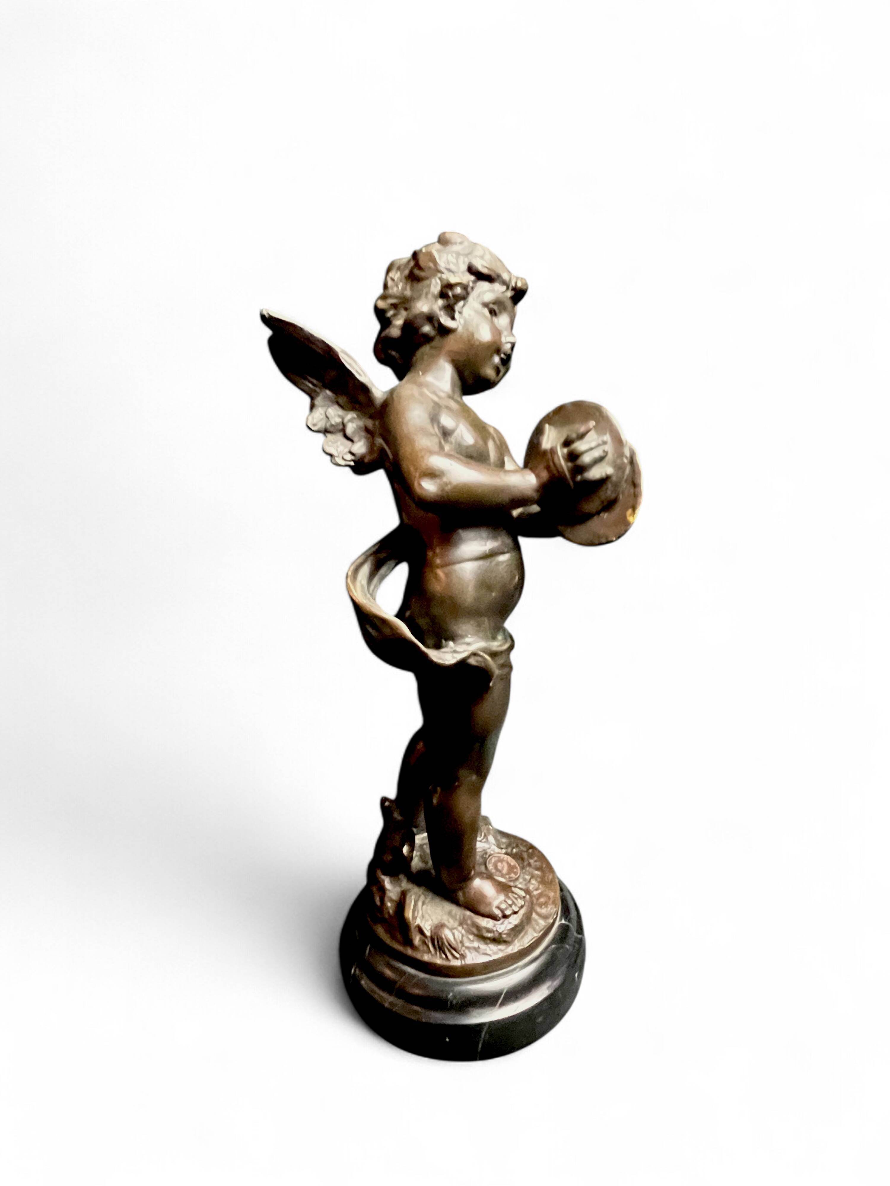 Moreau (after), bronze the angel with cymbals signed 20th century
