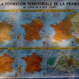 School poster diplomat the territorial formation of France 1962