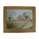 Eglise à la campagne - Aquarelle signée