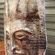 Large glazed ceramic anthropomorphic vase mounted in lamp 1970