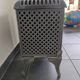 Antique enamelled cast iron stove "Faunus" – renovated