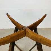 Table d’appoint en bois et verre, Italie, années 60, guéridon