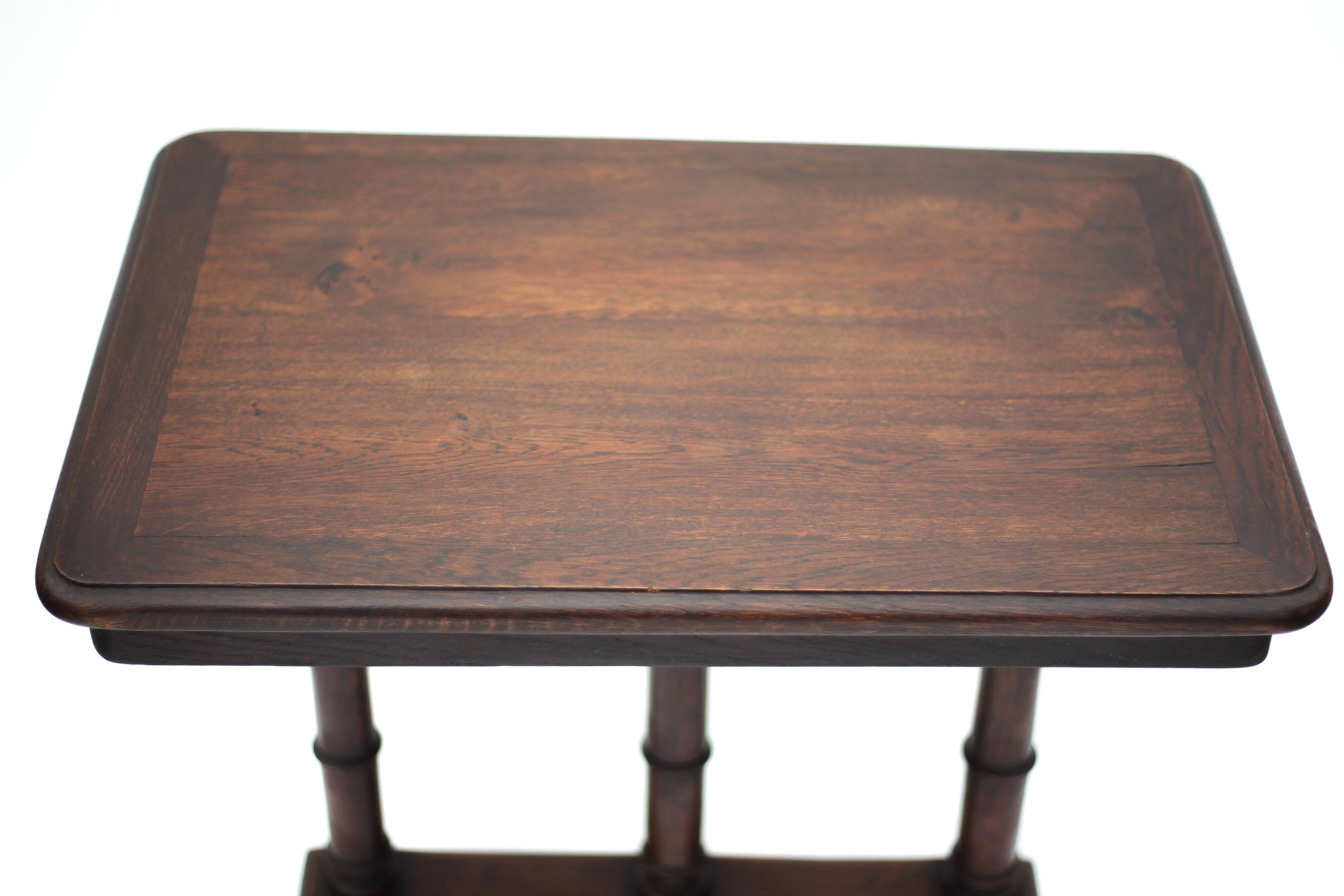 Renaissance-style wooden table or console, antique furniture, side table.