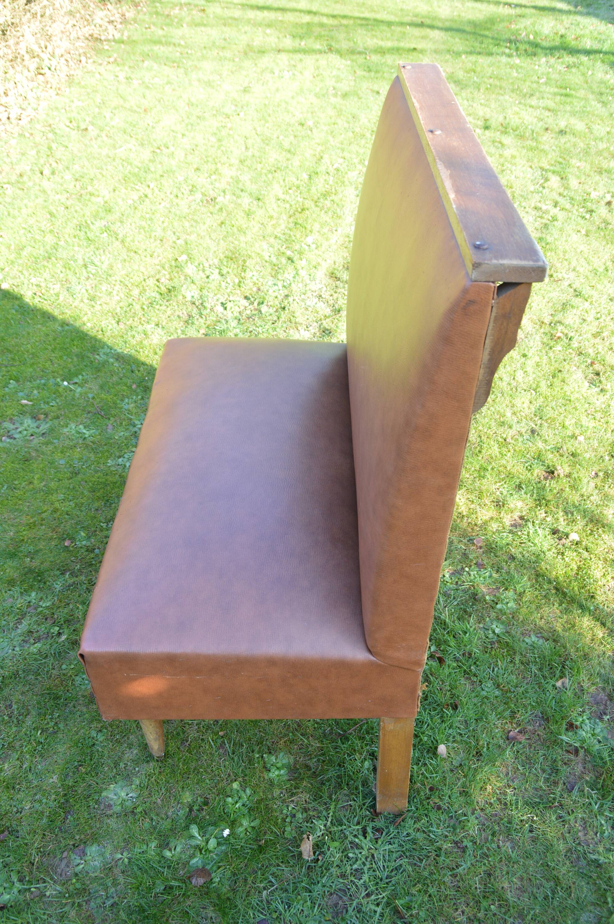 Old bistro bench foot compass