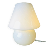 Opaline Glass Swirl Mushroom Table Lamp By Hala Zeist, The Netherlands 1960S