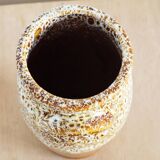 Vase with handles 70s lava stone