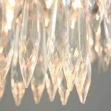 Vintage Italian Crystal & Chrome Chandelier, 1970s