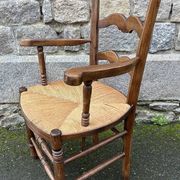Fauteuil provencal, paillé, vintage, début XXème s.