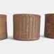 Spanish Mid-Century Wicker And Wrought Iron Wall Sconces, Three Available