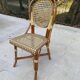Chaise de bistrot en bois courbé rotin et bambou