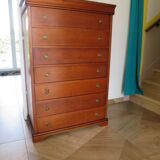 Louis Philippe style chest of drawers in cherry wood