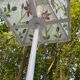 Pair of vintage mosaic glass lamps — Floral patterns