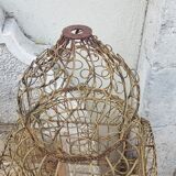 Painted old-bird cage in scrap