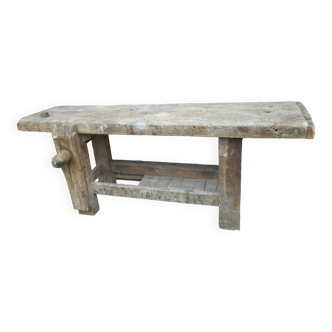 Old oak carpenter's workbench