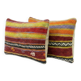 Set of 2 vintage kilim cushion covers 30x51 cm