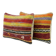 Set of 2 vintage kilim cushion covers 30x51 cm