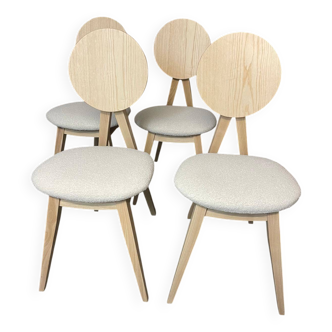 4 Compas chairs in solid ash