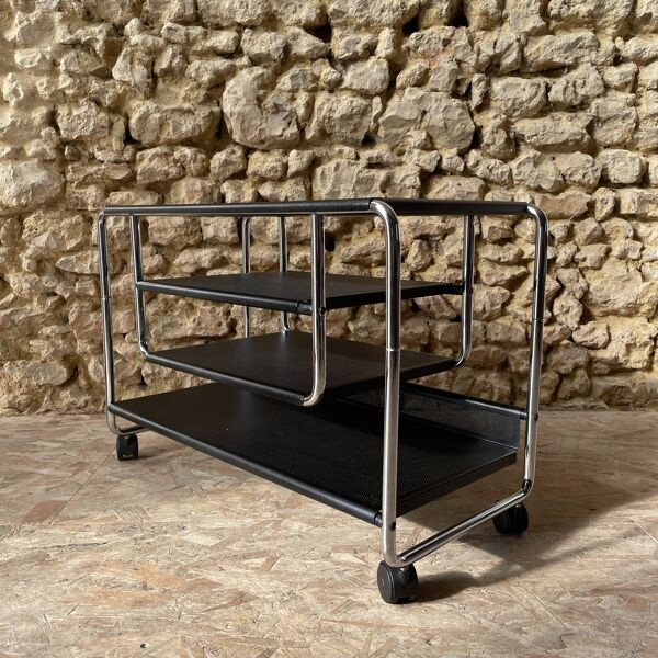 Meubles d’appoint / meubles hi-fi sur roulettes métal chromé –  Habitat