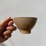 4 vintage stoneware cups