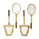 Set of 4 vintage wooden tennis rackets