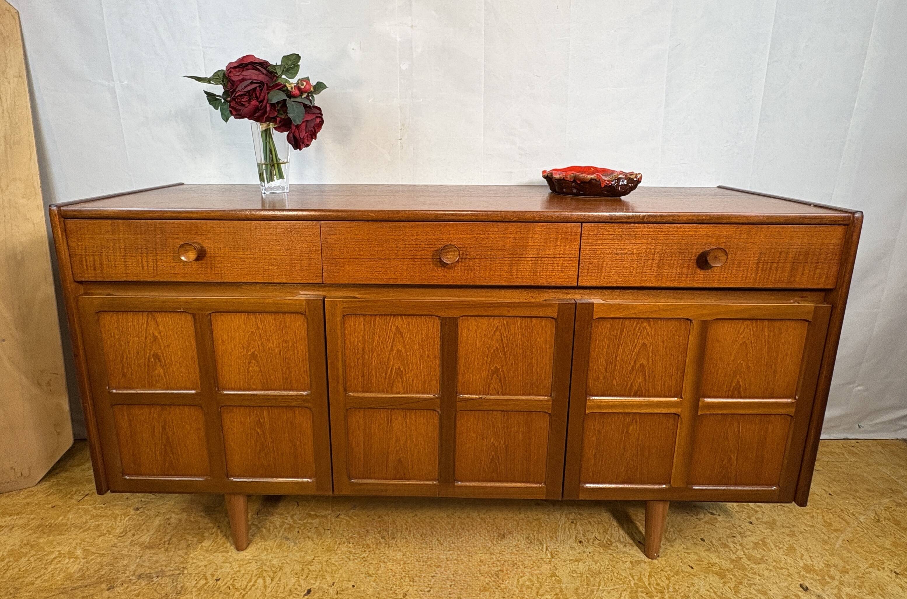 Mid Century Retro Teak Sideboard by Nathan Circa 1960-1970 Danish Design