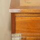 Vintage Harrods Kennedy desk in military campaign style with drawers.