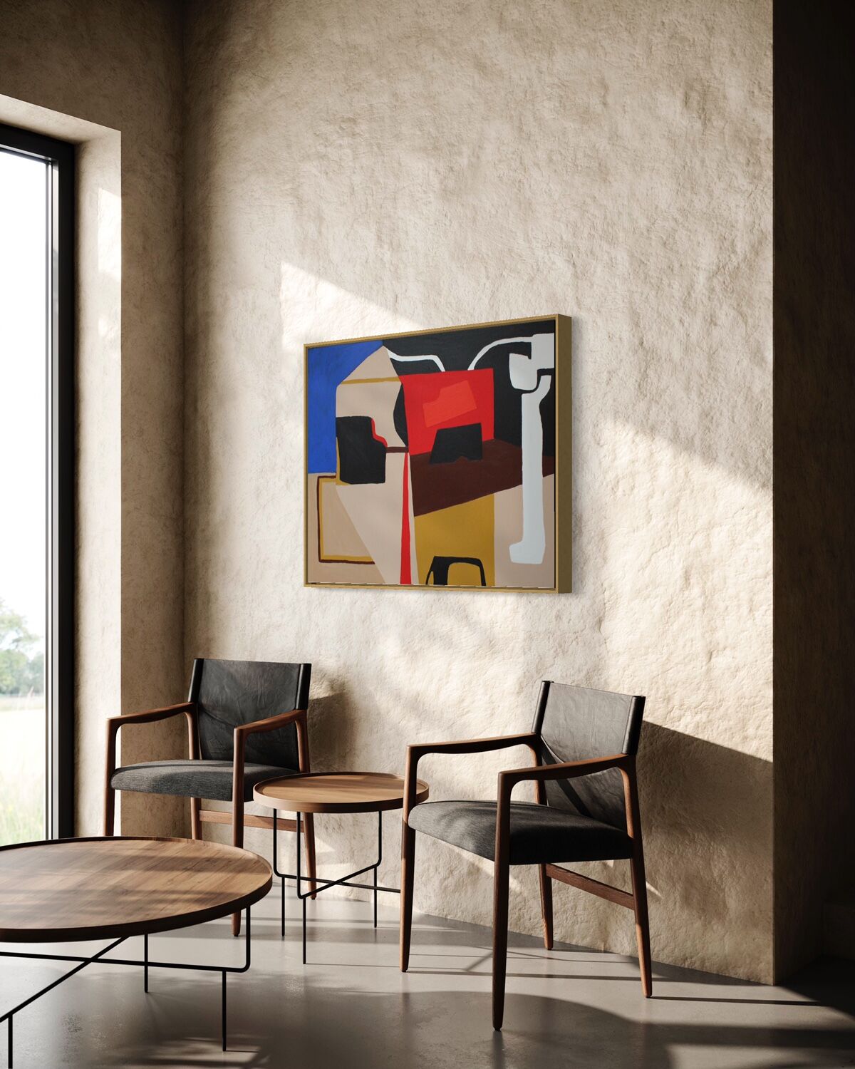 Original coloured abstract signed 100x80cm