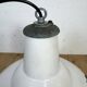 Industrial British White Enamel Factory Pendant Lamp from Benjamin, 1960s