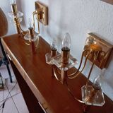 Brass wall lights