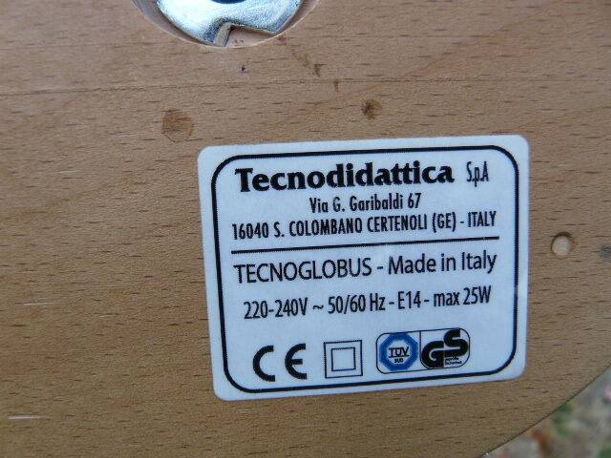 illuminated world map wooden base Teccnodidattica