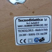 illuminated world map wooden base Teccnodidattica