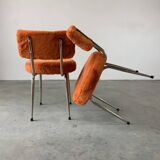 Orange furry chair 60