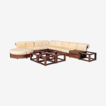 Sofa and coffee table suite by luciano frigerio