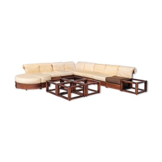 Sofa and coffee table suite by luciano frigerio