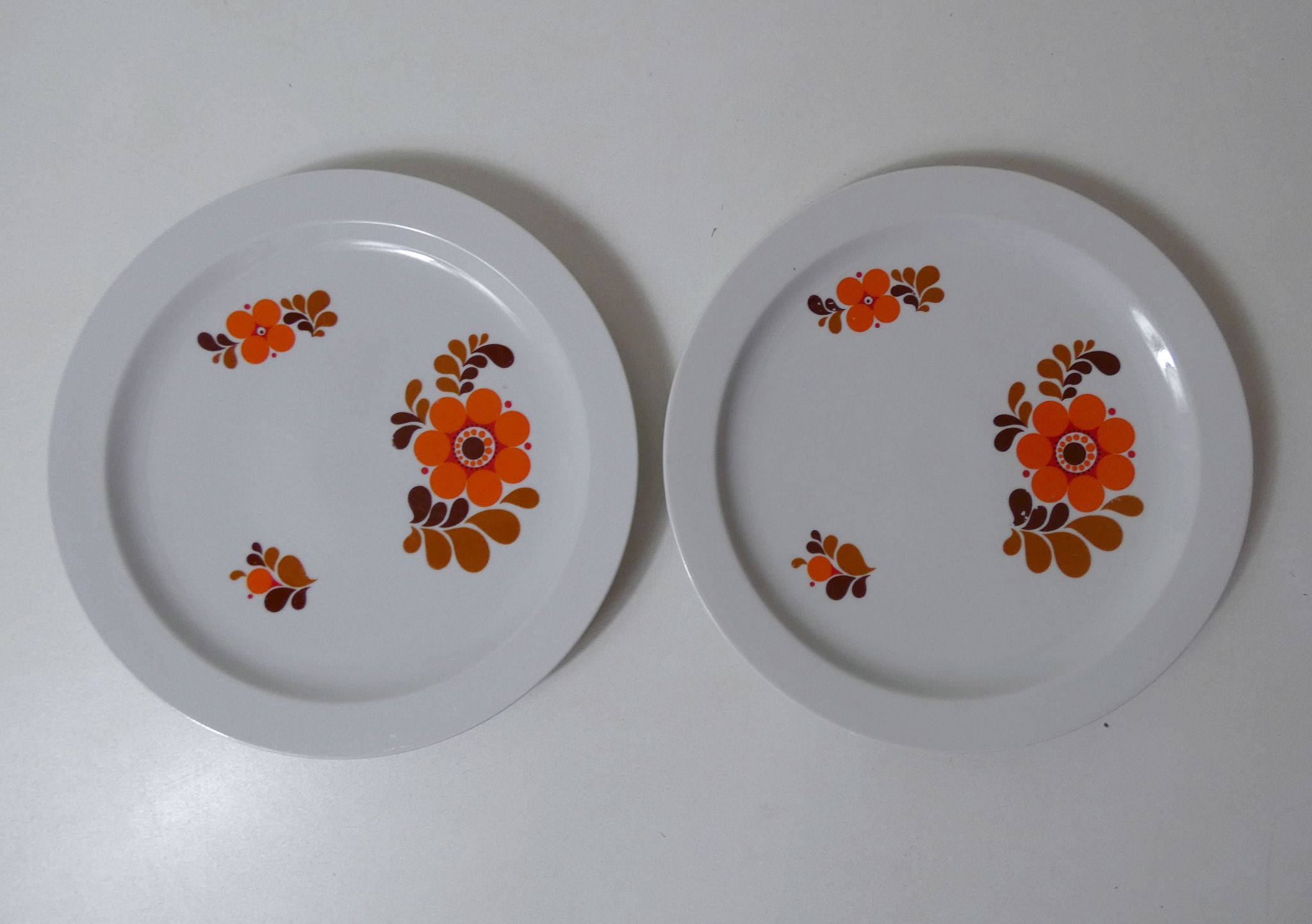 Set de 2 plats de présentation porcelaine de Saxe vintage