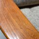 Fauteuil lounge scandinave en teck massif & ottoman 60/70