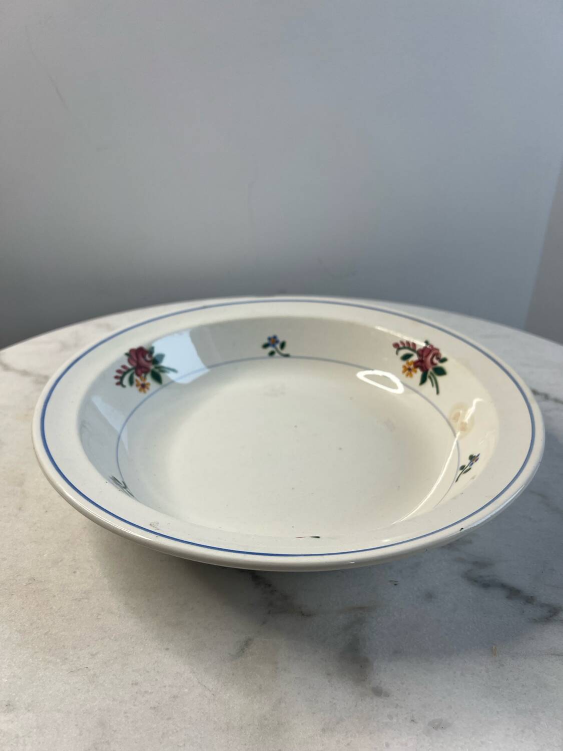 Large hand-painted salad bowl
